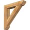 Ekena Millwork Traditional Slat Rough Sawn Bracket w/ Offset Brace, Western Red Cedar, 8"W x 40"D x 40"H BKT0806X40X40TRA06RWR - alternate 1